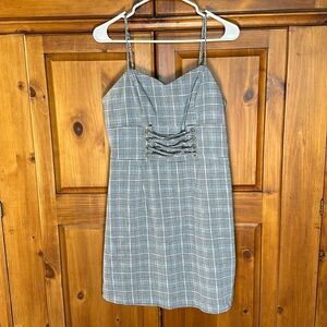 Wild Fable Womens Mini Black Plaid Dress